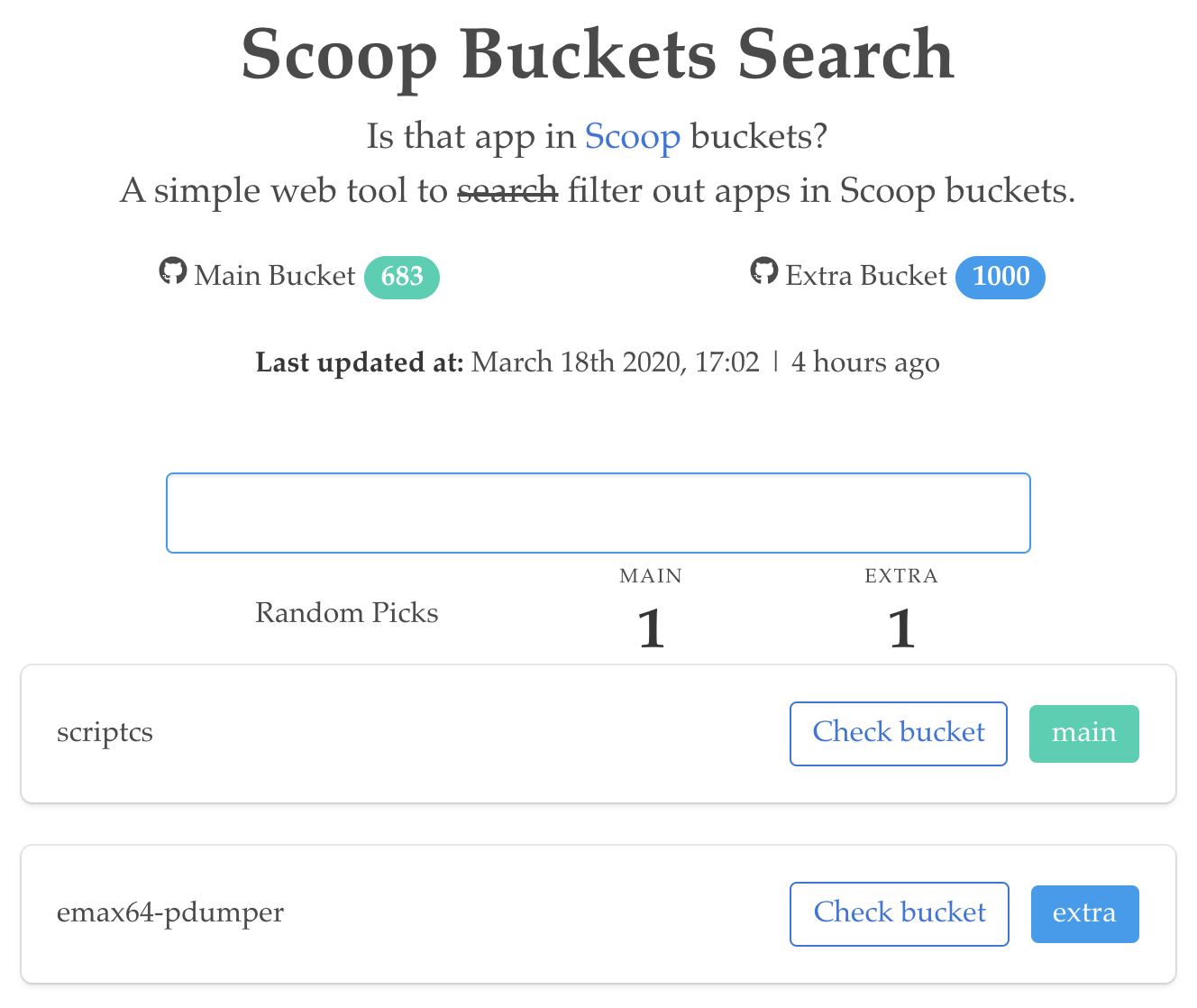 Scoop Search Screenshot